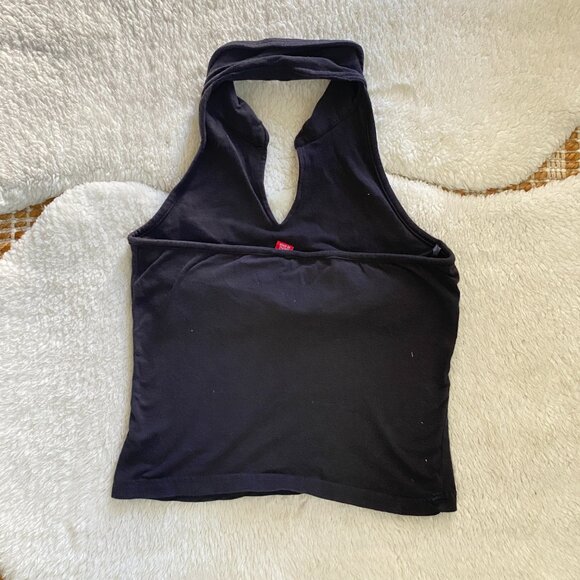 Gloria Vanderbilt Vintage Y2K V-Neck Collared Sleeveless Top – Black, Petite Sma - Picture 9 of 12